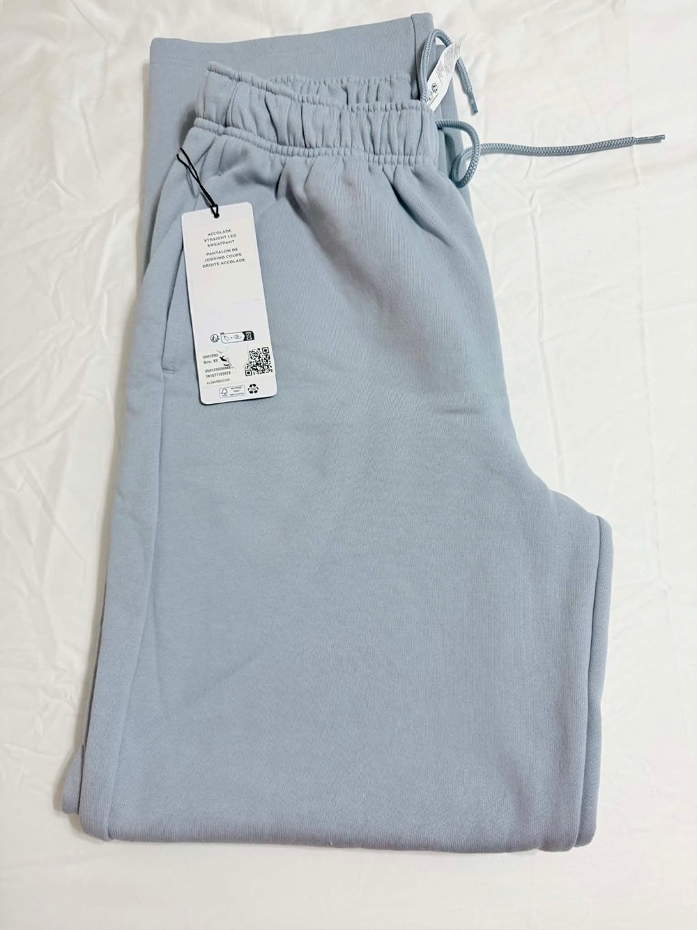 Alo Yoga Winter Frost Light Blue Drawstring Sweatpants XS NWT